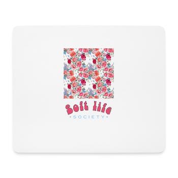 Gentle Blossoms Soft Life Graphic - Tapis de souris (format paysage) - blanc - Devant