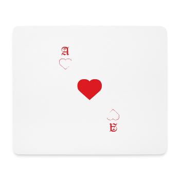 Ace Card Heart Happiness Love Gift Joy - Mouse Pad (horizontal) - white - Front