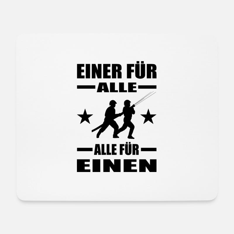 Feuerwehr - Mousepad (Querformat) - Weiß