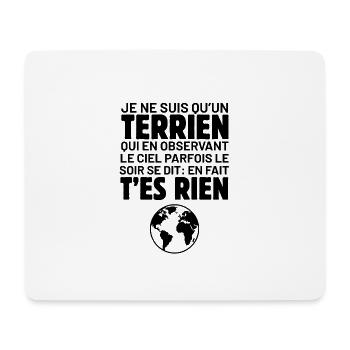 Terrien - Tapis de souris (format paysage) - blanc - Devant