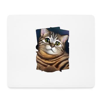 Süsse katze - Mousepad (Querformat) - Weiß - Vorne