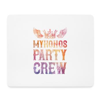 Mykonos Party Crew Spruch - Mousepad (Querformat) - Weiß - Vorne