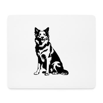 Australischer Schäferhund Hund - Mousepad (Querformat) - Weiß - Vorne
