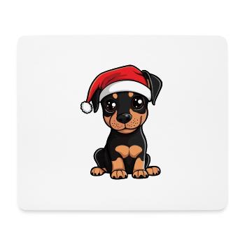Dobermann Hund Weihnachten Niedlich - Mousepad (Querformat) - Weiß - Vorne