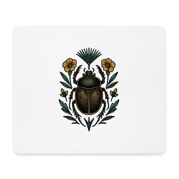 Goldenes Insekt im Pflanzenkranz - Mousepad (Querformat) - Weiß - Vorne