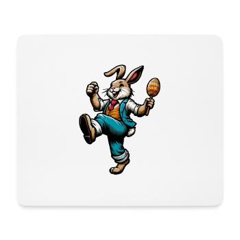 Chant du lapin de Pâques - Tapis de souris (format paysage) - blanc - Devant