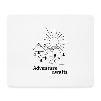 Abenteuer - Mousepad (Querformat) - Weiß - Vorne