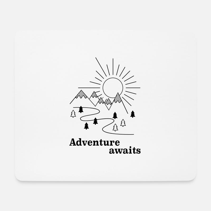 Abenteuer - Mousepad (Querformat) - Weiß