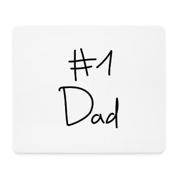 # 1 Papa - Meilleur père - Tapis de souris (format paysage) - blanc - Devant