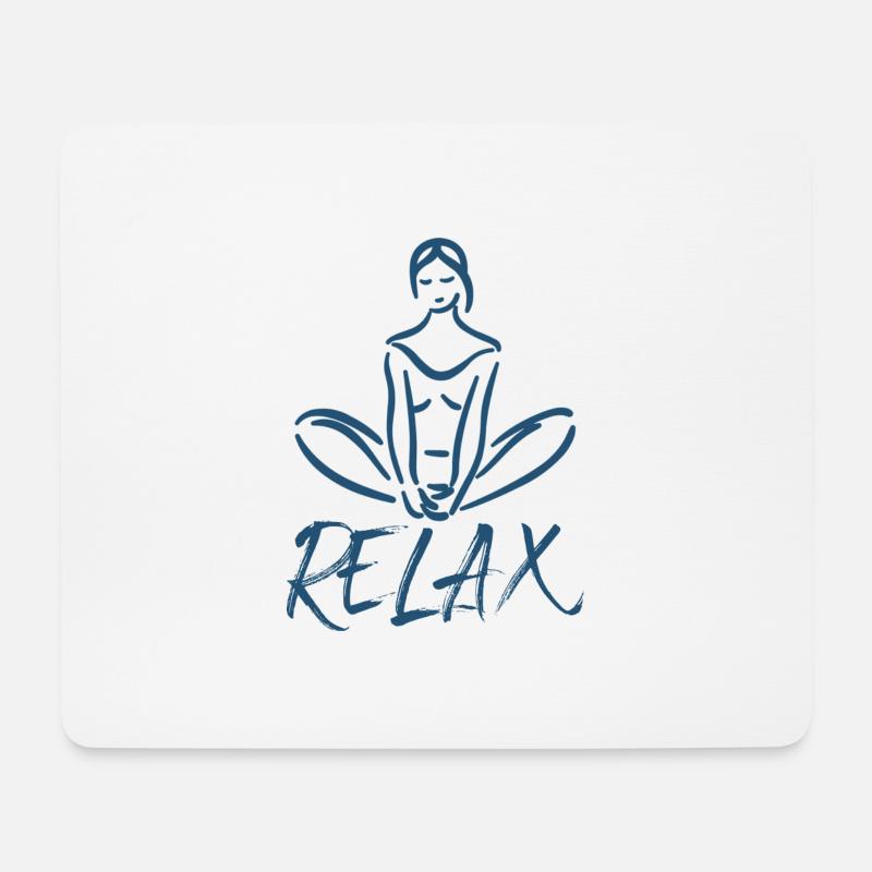 Relax - Mousepad (Querformat) - Weiß