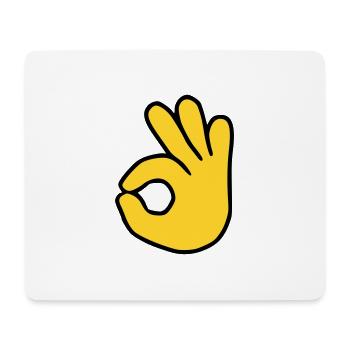 Emoji Okay Sketch Color - Mouse Pad (horizontal) - white - Front