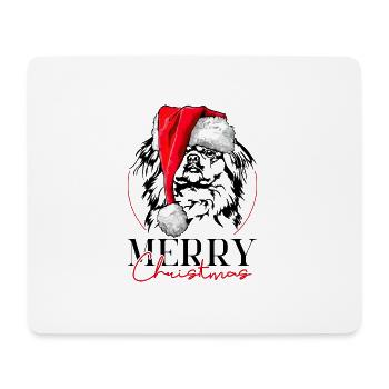 Santa Pekingese Merry Christmas Hunde Wilsigns - Mousepad (Querformat) - Weiß - Vorne