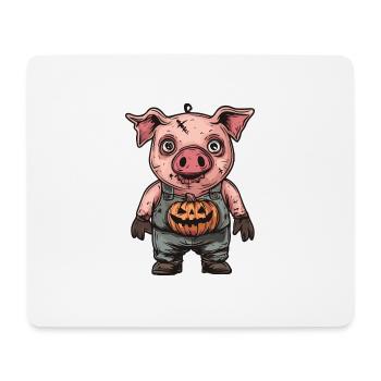 Schwein Halloween Lustig Zombie - Mousepad (Querformat) - Weiß - Vorne