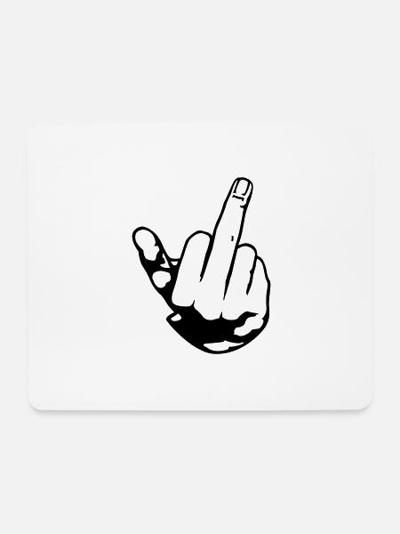 Finger - Mousepad (Querformat) - Weiß
