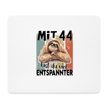 Geburtstag 44 Jahre Faultier Relax Entspannt - Mousepad (Querformat) - Weiß - Vorne