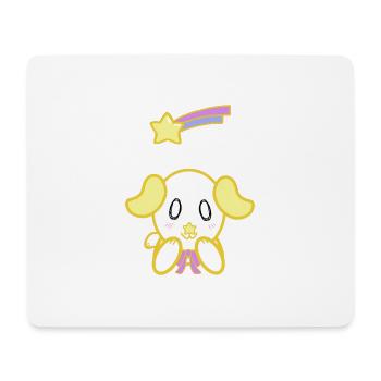 KawaiiDOGGOS - Tirage « Shooting Star » de Twinkle - Tapis de souris (format paysage) - blanc - Devant