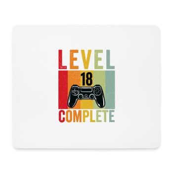 Level 18 Complete 18th Birthday Gamer Gaming - Mouse Pad (horizontal) - white - Front