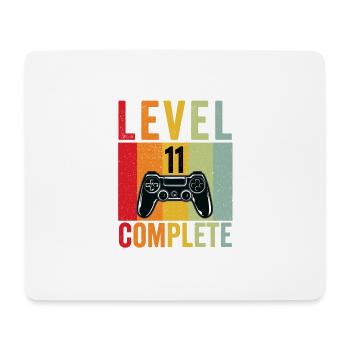 Level 11 Complete 11.Geburtstag Gamer Gaming - Mousepad (Querformat) - Weiß - Vorne