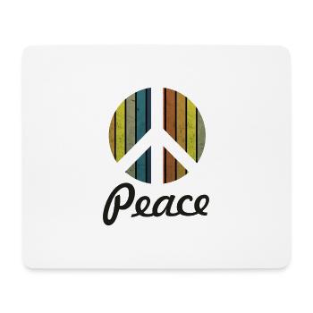 Design symbol peace rainbow colorful - Mousepad (Querformat) - Weiß - Vorne