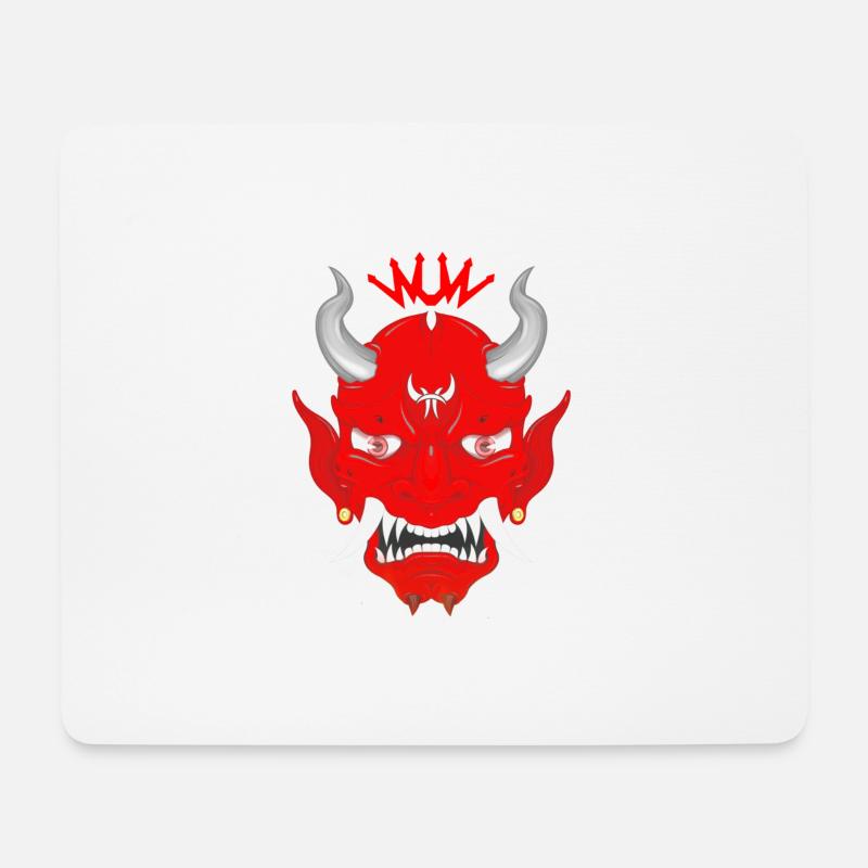 wuw oni - Mousepad (Querformat) - Weiß