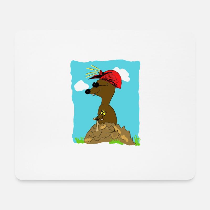 blinde maulwurf - Mousepad (Querformat) - Weiß