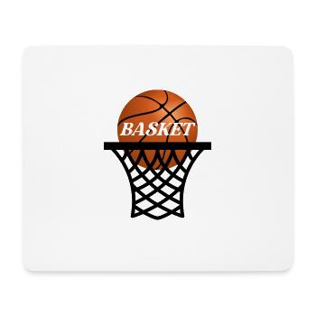 BASKETBALL - Tapis de souris (format paysage) - blanc - Devant