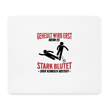Fussballer Fussballspieler Fussball Sprüche Foul - Mousepad (Querformat) - Weiß - Vorne