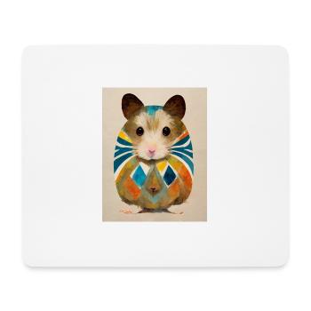 Hamster abstract - Mouse Pad (horizontal) - white - Front