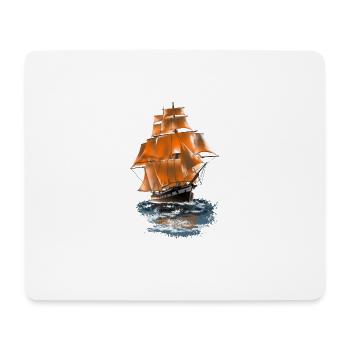 sailing ship - Mouse Pad (horizontal) - white - Front