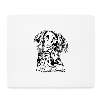 SMALL MUNSTERLANDER Wilsigns Jagdhund Jäger Hunde - Mousepad (Querformat) - Weiß - Vorne