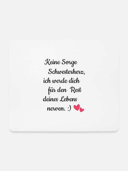 Beste Schwester Schwesterherz Weihnachten Geschenk - Mousepad (Querformat) - Weiß