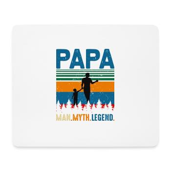 PAPA Man. Myth. Legend Design - Mousepad (Querformat) - Weiß - Vorne