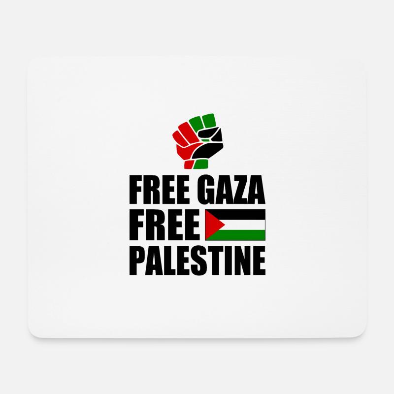 Free gaza Free palestine - Mousepad (Querformat) - Weiß