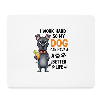 Hustling For The Hound – lustiges Hundegeschenk - Mousepad (Querformat) - Weiß - Vorne
