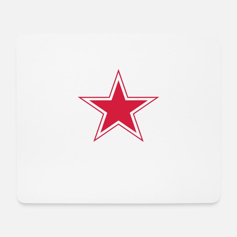 Russland Stern - Mousepad (Querformat) - Weiß