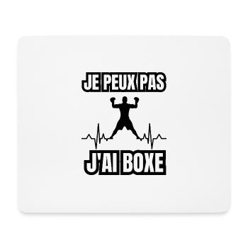 je peux pas j'ai boxe - Tapis de souris (format paysage) - blanc - Devant