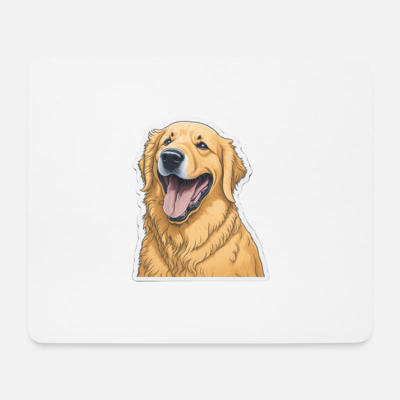 Dog Golden Retriever Hund Hundebesitzer - Mousepad (Querformat) - Weiß