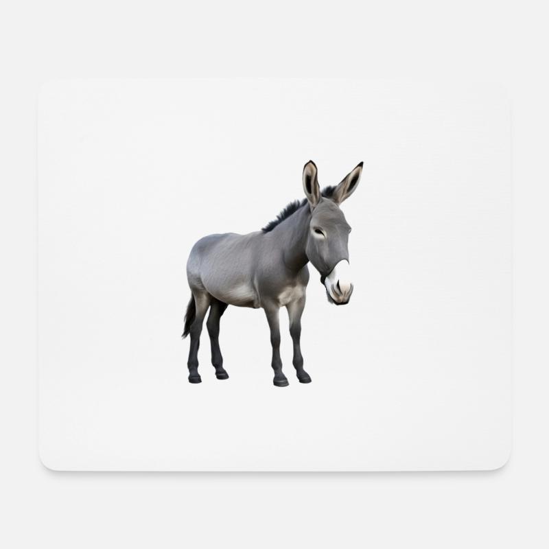 Esel - Mousepad (Querformat) - Weiß