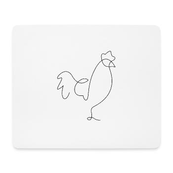 Rooster - Mouse Pad (horizontal) - white - Front
