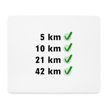 Marathon Checkliste - Mousepad (Querformat) - Weiß - Vorne
