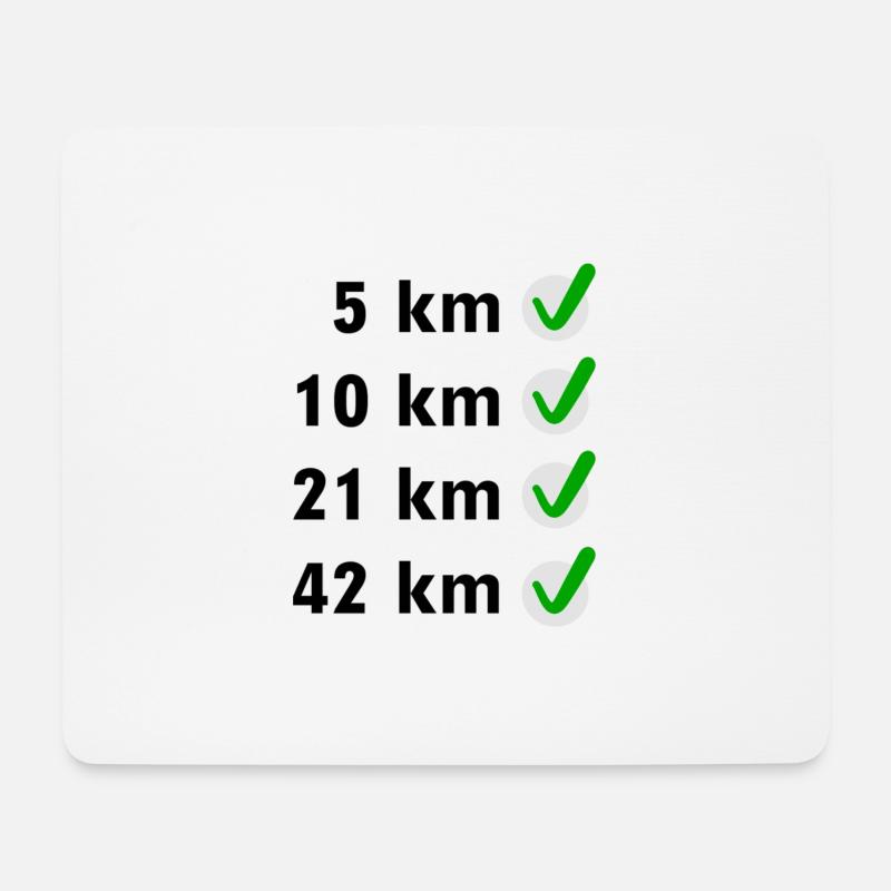 Marathon Checkliste - Mousepad (Querformat) - Weiß