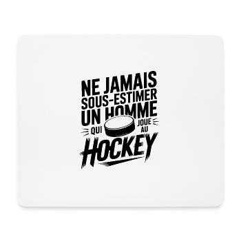 Ne Jamais Sous-Estimer le Hockey - Tapis de souris (format paysage) - blanc - Devant