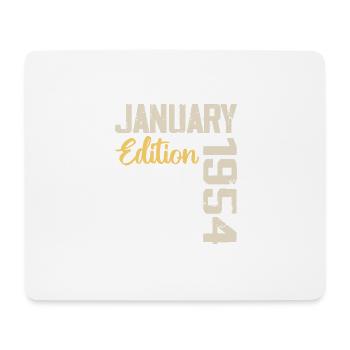 Geburtstagsgeschenk geboren im Januar 1954 - 1954 - Mousepad (Querformat) - Weiß - Vorne