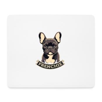 Bouledogue français - Tapis de souris (format paysage) - blanc - Devant