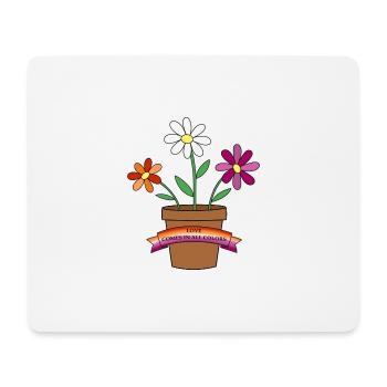 lesbian flowers - Mousepad (Querformat) - Weiß - Vorne
