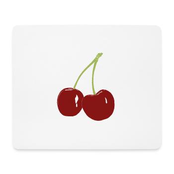 Cerises - Tapis de souris (format paysage) - blanc - Devant