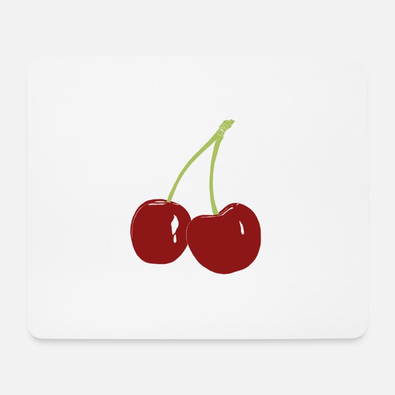 Kirschen - Mousepad (Querformat) - Weiß