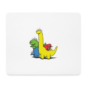 Dino Gang, Colored - Mouse Pad (horizontal) - white - Front