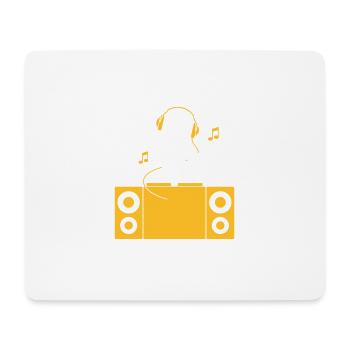 Un DJ joue de la musique cool - Tapis de souris (format paysage) - blanc - Devant