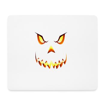 Halloween Kürbis böses Gesicht Verkleidung Pumpkin - Mousepad (Querformat) - Weiß - Vorne